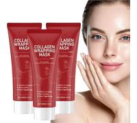 Maschera avvolgente al collagene rosso lattosio, maschera peeling emolliente al collagene, restringe i pori, dona elasticità e idratazione, riduce rilassamento cutaneo e pelle spenta