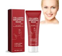 Maschera avvolgente al lattosio rosso e al collagene, 60 g, per ammorbidire le rughe, per la pelle luminosa, per ridurre i pori