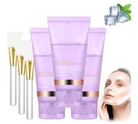 Maschera Avvolgente Notturna al Collagene, Maschera Facciale al Collagene per Avvolgere la Notte, Maschera Avvolgente al Collagene per la Notte, per la Pelle della Donna Uomo (3 pz)