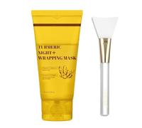 Maschera avvolgente notturna con acido cogico e curcuma, maschera avvolgente notturna al collagene, idratante per ripristinare l'elasticità della pelle, maschera esfoliante