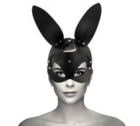 Maschera bdsm orecchie da coniglio in finta pelle