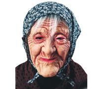 Maschera befana in lattice con fazzoletti e capelli - confezione regalo