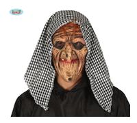 MASCHERA BEFANA IN LATTICE CON FOULARD