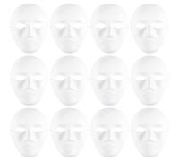 Maschera bianca, 12 pezzi Maschera intera di Halloween fai da te per danza, cosplay, mascherata, carta semplice da decorare