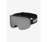 Maschera Briko Borealis Magnetic nero opaco con lente specchiata argento
