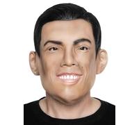 Maschera calcistica in lattice - Accessorio per fan del calcio per la visione pubblica e la festa a tema