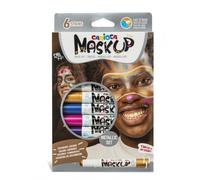 Maschera carioca un pacchetto di 6 colori in metallo per la pelle - Ideale per le feste - Colori luminosi e lavabili - Mixtable NEW