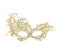Maschera Carnevale Donna - Protezione per Il da Ballo per Il Trucco da Donna Dipinta con Polvere d'oro Protezione per Il per Feste di A Mezza Faccia con più Angoli (Gold, One Size)