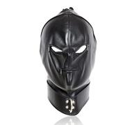 maschera cerniere costrittiva slave sadomaso cappuccio DILDO sex toy bondage