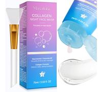 Maschera Collagene Viso Coreana, Collagen Night Wrapping Mask, Bio Collagene Instant Boost Mask, Maschera Notturna al Collagene, Illumina e Rassoda la Pelle, Riduce le Rughe, Aumenta l'elasticità