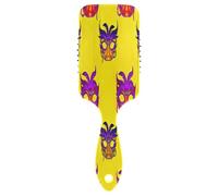 Maschera colorata Mardi Gras Giallo Cuscino D'aria Spazzola Per Capelli Spazzola, Anti Statica, Spazzola Per Capelli Sani Donne, Spazzola Per Capelli Moderna
