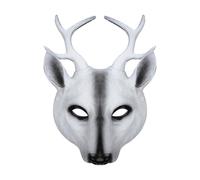 Maschera con cervo a forma di cervo, accessorio per Halloween | Maschera realistica da cervo in leggera schiuma di poliuretano con corna, accessorio per costume di animali per Halloween