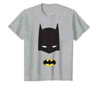 Maschera con Logo DC Batman Maglietta, Bambini, Grigio Melange, 3 Anni