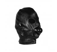 Maschera con morso Blindfolded Mask with Breathable Ball Gag Black