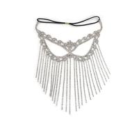 Maschera Con Nappa Lunga Con Strass, Ornamento In Maschera For Donne | Decorazione Facciale Esagerata Con Lunghe Nappe Pendenti