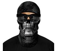 Maschera con teschio, motivo teschio, passamontagna, maschera per il viso, fresca, traspirante, protezione solare, per Halloween, gioco di ruolo, ciclismo, escursionismo e sport all'aria aperta