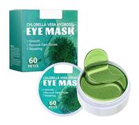 Maschera contorno occhi idrogel alla clorella, 60 pezzi - Collagene vegetale, riduce linee sottili e borse, illumina il contorno occhi, trattamento domiciliare in 10 minuti