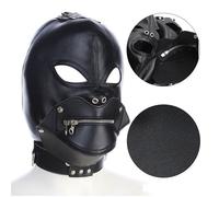 maschera costrittiva slave sadomaso cappuccio DILDO bondsge CON GANCI