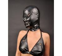 maschera costrittiva slave sadomaso cappuccio DILDO ezentai sex toy mod.152