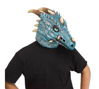 Maschera Costume Da Adulto Drago Di Ghiaccio (Blu)