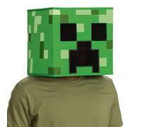 Maschera Costume Di Blocco Creeper Di Minecraft Che Brilla Al Buio