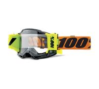 Maschera Cross 100% ACCURI 2 FORECAST Roll-Off - Lente Trasparente Arancio Arancio