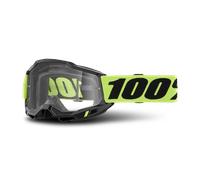 100% Accuri II Essential Occhiali da motocross, nero-giallo per maschi