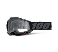 100% 461366, Maschera ACCURI 2 OTG Black-Lente Trasparente Unisex Adulto, Nero,