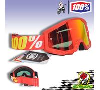 MASCHERA CROSS 100% ACCURI THE STRATA FURNACE LENTI A SPECCHIO ROSSE RED