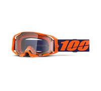 §Maschera Cross 100% ARmatic Arancio Neon - Lente Trasparente§