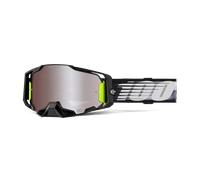 §Maschera Cross 100% Armega Hiper Lightspeed - Lente Specchio Argento§