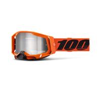 Maschera Cross 100% Racecraft 2 -Lente Argento Specchio Arancio Neon / Arancione Arancio Neon,Arancione