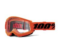 100% Maschera Strata 2 Neon Orange - Lente Trasparente