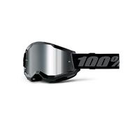 100percent Strata 2 Goggles Trasparente,Nero Mirror Silver Lens/CAT3