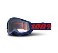 100% 461342, Maschera Strata 2 Navy-Lente Trasparente Unisex Adulto, Nero, Taglia Unica