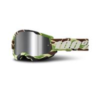 100% Strata 2 War Camo Chrome Occhiali da motocross, nero-grigio-verde-marrone