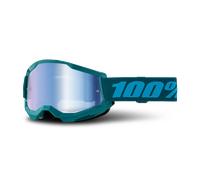 100% Strata 2 Essential Chrome Occhiali da motocross, verde-blu