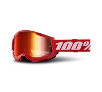 100% 461347, Maschera Strata 2 Red-Lente A Specchio Rossa Unisex Adulto, Rosso, Taglia Unica