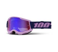 100% Maschera STRATA 2 Viola - Lente Specchiata Rosso/Blu
