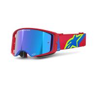 Maschera Cross Alpinestars Supertech Corp Specchio Argento Rosso/Blu Rosso,Blu