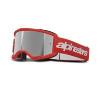 Maschera Cross Alpinestars Vision 3 Wordmark Lente Specchio Rosso Rosso