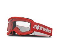 Maschera Cross Alpinestars Vision 3 Wordmark Lente Trasparente Rosso Trasparente Rosso Trasparente