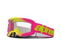 Maschera Cross Alpinestars Vision 5 Wordmark Lente Trasparente Rosa/Fluo Giallo Rosa,Fluo Giallo