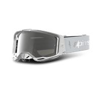 Alpinestars Vision 8 Amber Mirror Occhiali da motocross, bianco/argento, Taglia unica
