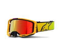 §Maschera Cross Alpinestars Vision 8 Corp Giallo-Rosa-Mirror Red§