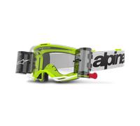 Maschera Cross Alpinestars Vision 8 Wordmark Bianco/Giallo Fluo Bianco,Giallo Fluo
