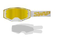 Maschera Cross AURUS BIANCO ORO + Tear Off Laminato 2 pezzi