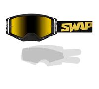 Maschera Cross AURUS NERA ORO + Tear Off Laminato 2 pezzi