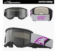 MASCHERA CROSS ENDURO ALPINESTARS VISION 5 CORP NERO VIOLA LENTE SPECCHIATA