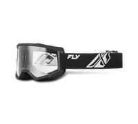 Maschera Cross FLY Racing Focus V26 Nero/Bianco/Trasparente Nero,Bianco,Trasparente
